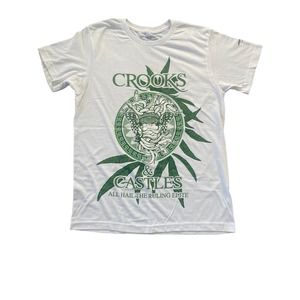 Crooks & Castles Medusa Kush Tee Mens Medium 2Q04704 Green Death Row Records NWT